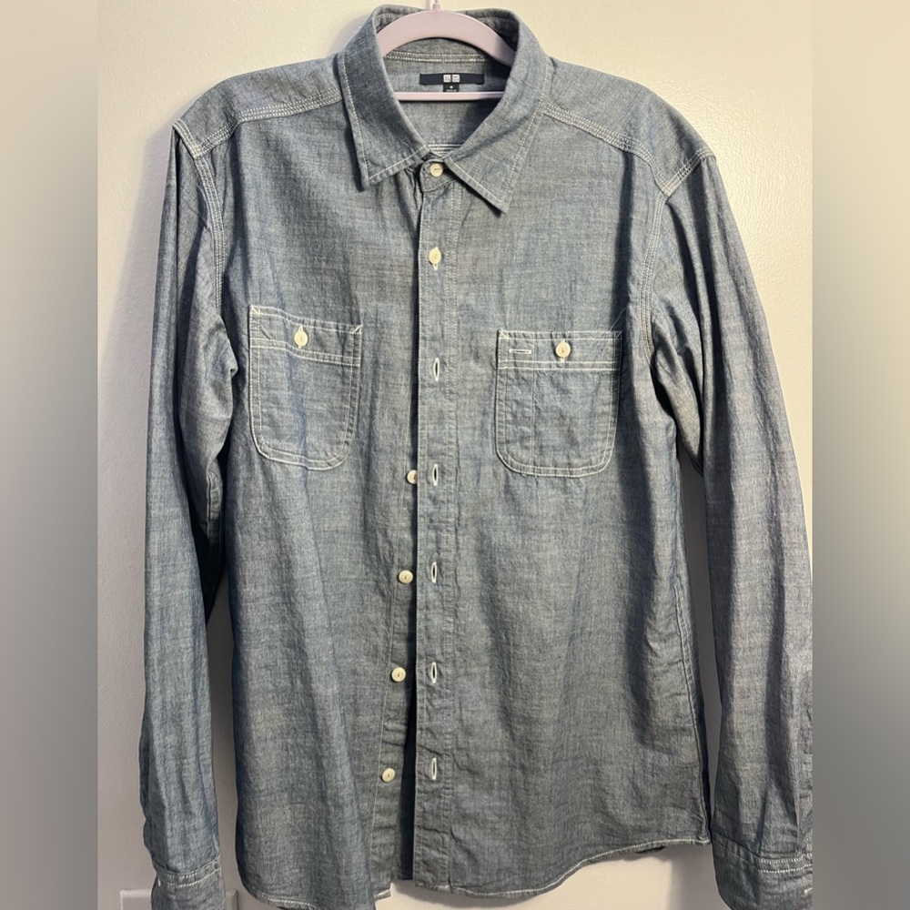 Denim Button Down shirt Size Medium